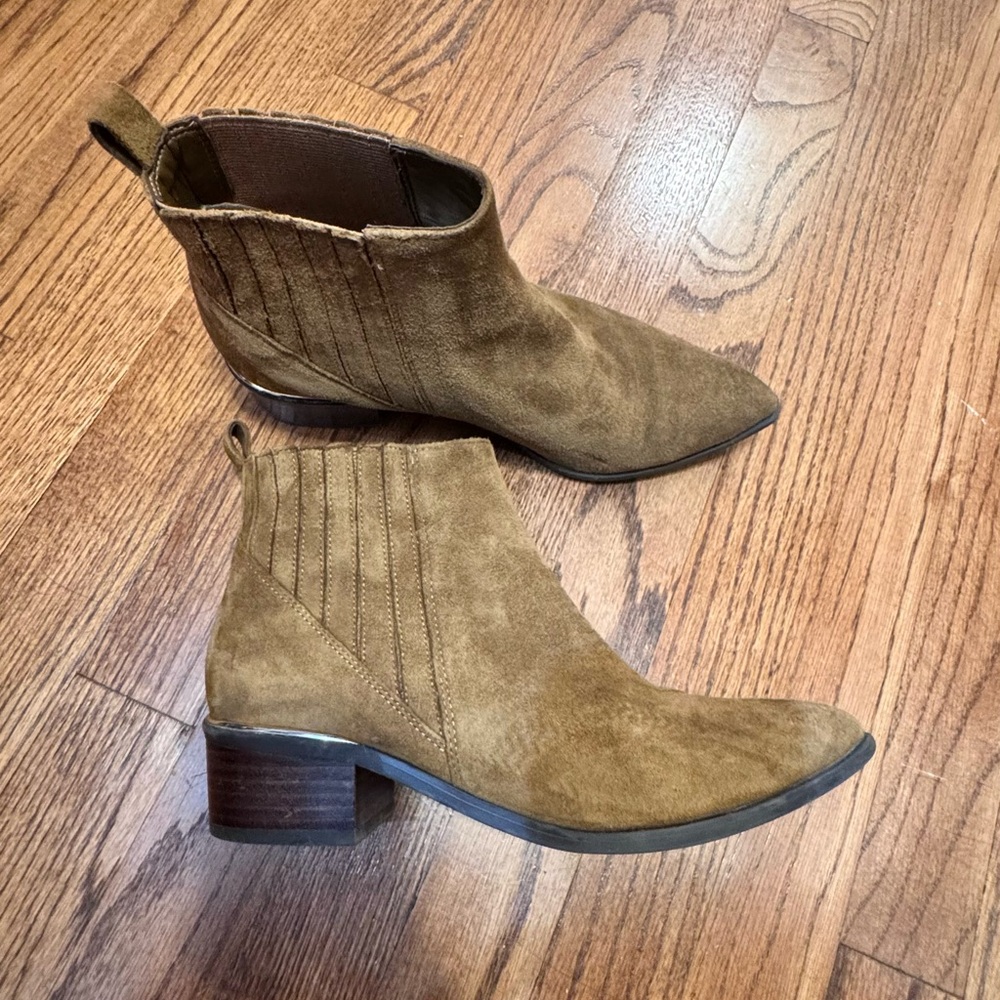 Marc Fisher Brown Suede Ankle Booties